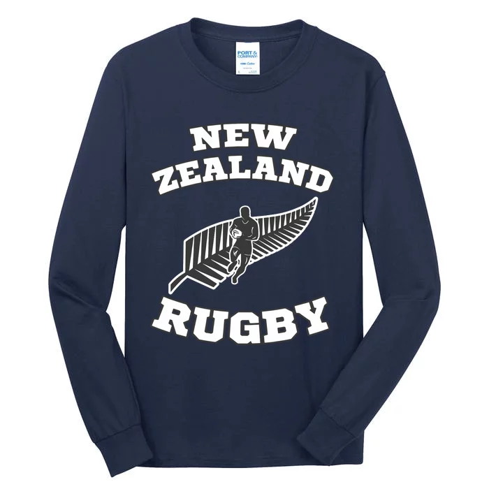 New Zealand Flag Kiwis Rugby Team Tall Long Sleeve T-Shirt