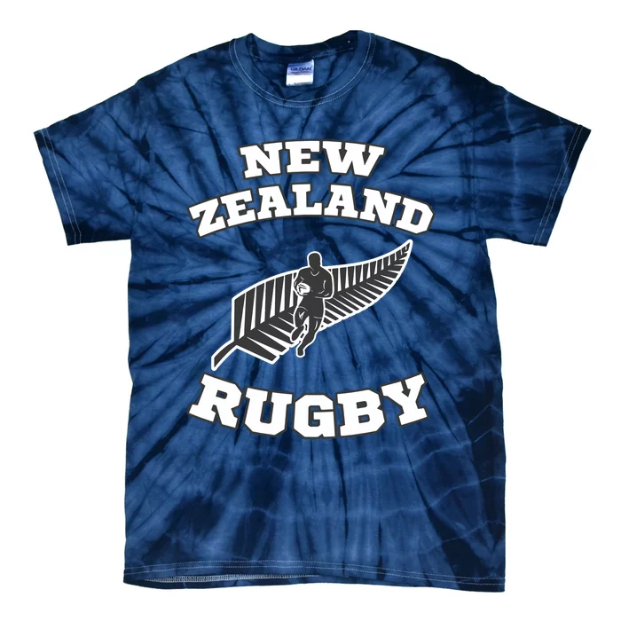 New Zealand Flag Kiwis Rugby Team Tie-Dye T-Shirt