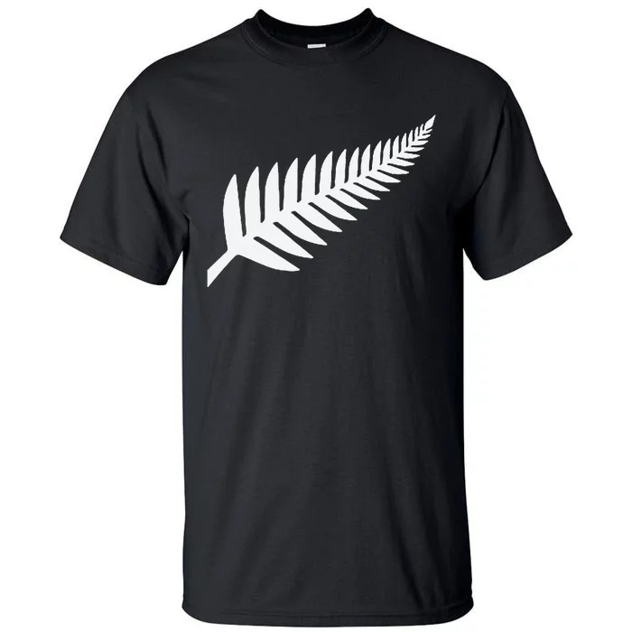 New Zealand Fern Icon Nz Black Proud Kiwi Gift Tall T-Shirt