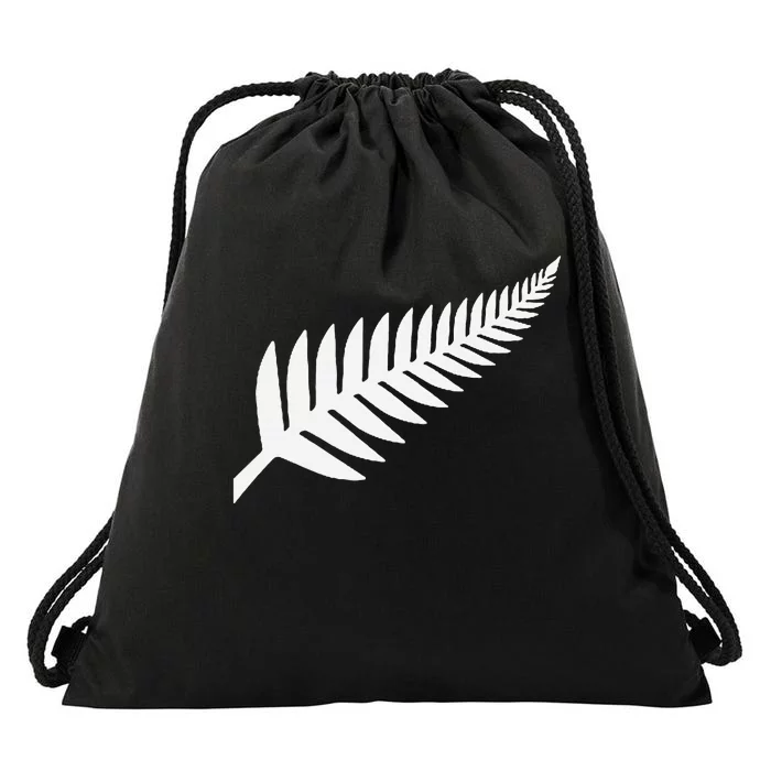 New Zealand Fern Icon Nz Black Proud Kiwi Gift Drawstring Bag