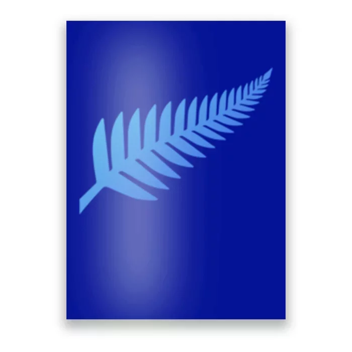 New Zealand Fern Icon Nz Black Proud Kiwi Gift Poster