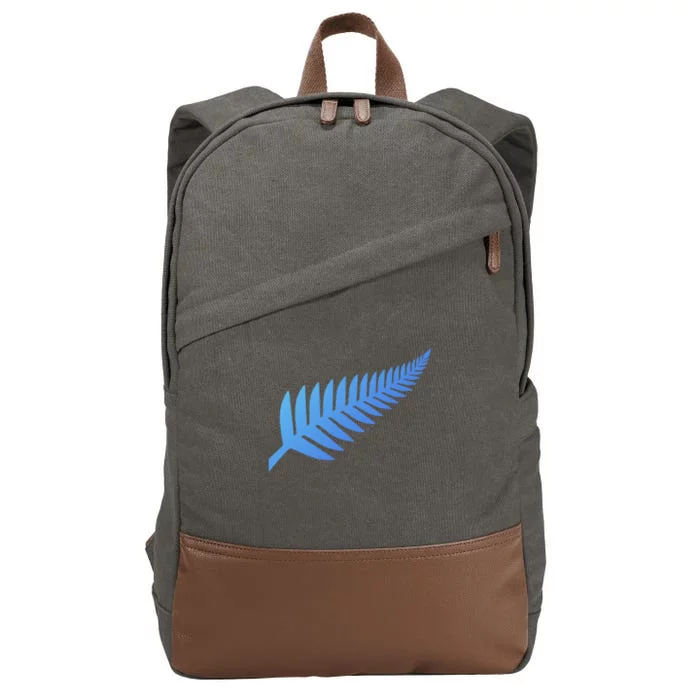 New Zealand Fern Icon Nz Black Proud Kiwi Gift Cotton Canvas Backpack