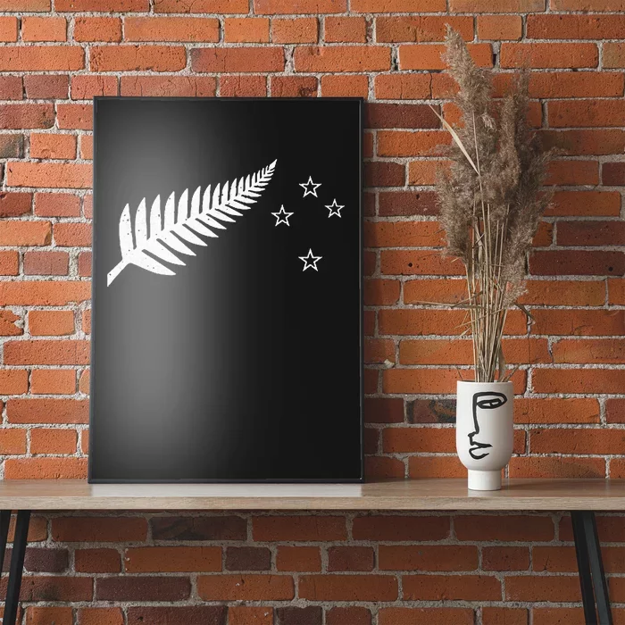 New Zealand Fern Flag Kiwi Pride Poster