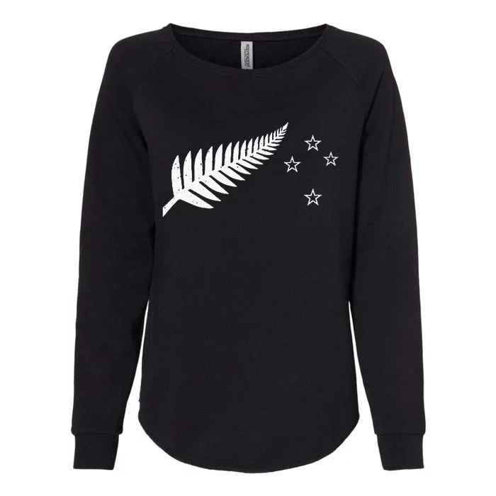 New Zealand Fern Flag Kiwi Pride Womens California Wash Sweatshirt