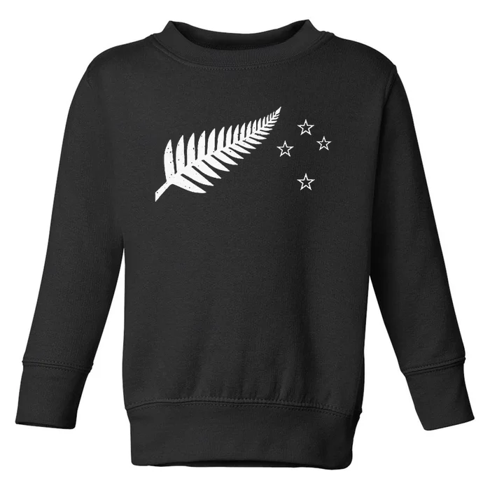 New Zealand Fern Flag Kiwi Pride Toddler Sweatshirt