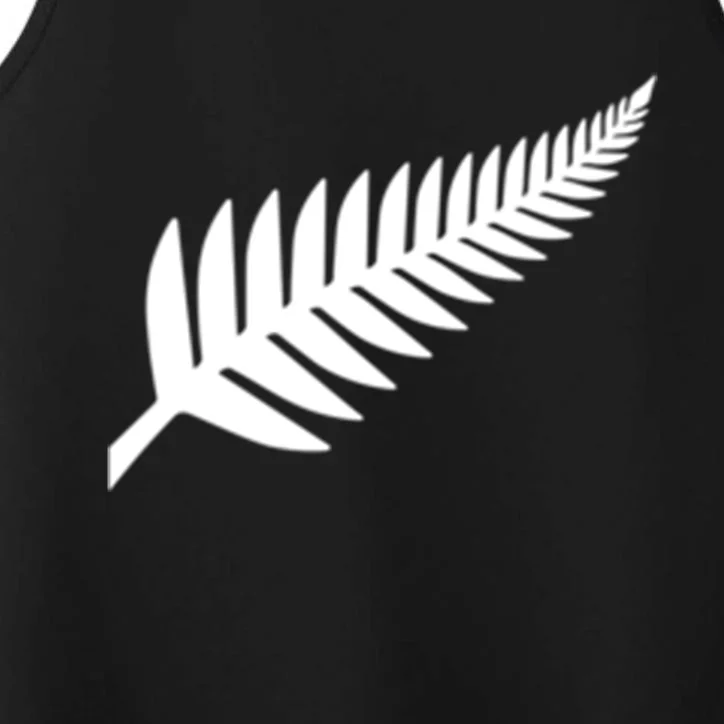 New Zealand Fern Icon Nz Black Proud Kiwi Gift Performance Tank