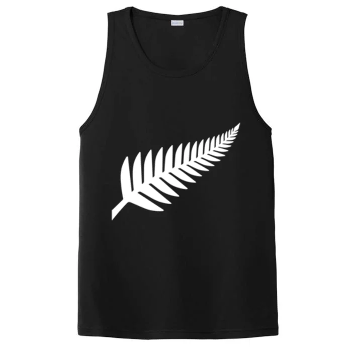 New Zealand Fern Icon Nz Black Proud Kiwi Gift Performance Tank