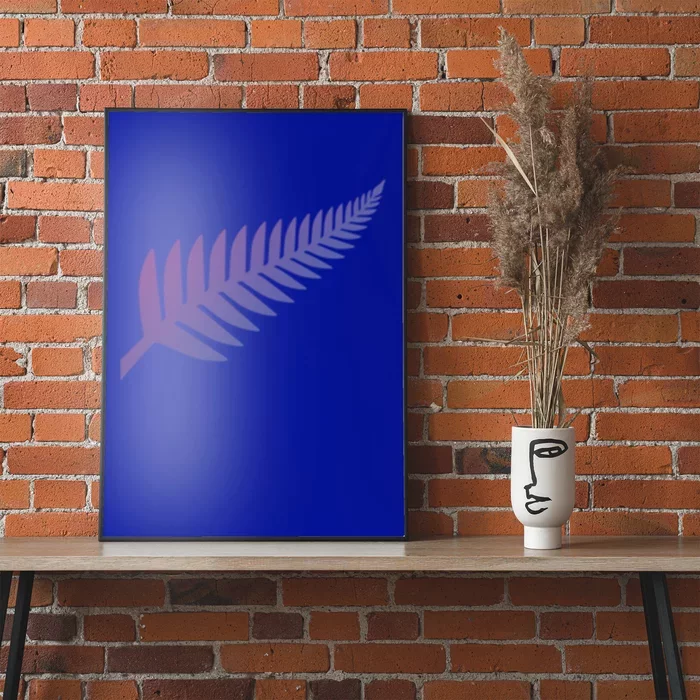 New Zealand Fern Icon Nz Black Proud Kiwi Gift Poster