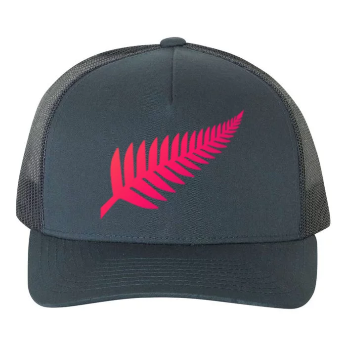 New Zealand Fern Icon Nz Black Proud Kiwi Gift Yupoong Adult 5-Panel Trucker Hat