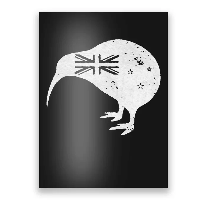 NEW ZEALAND KIWI FLAG UNION JACK NZ ROUNDEL Poster