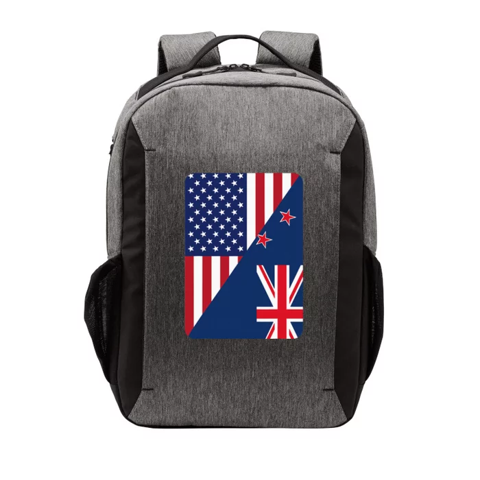 New Zealand Kiwi American Flag NZ Travel Kiwis New Zealander Vector Backpack