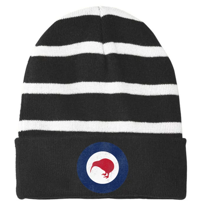 New Zealand Military Roundel Striped Beanie with Solid Band