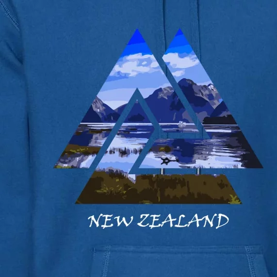 New Zealand Milford Sound Travel Gift Funny Gift Premium Hoodie