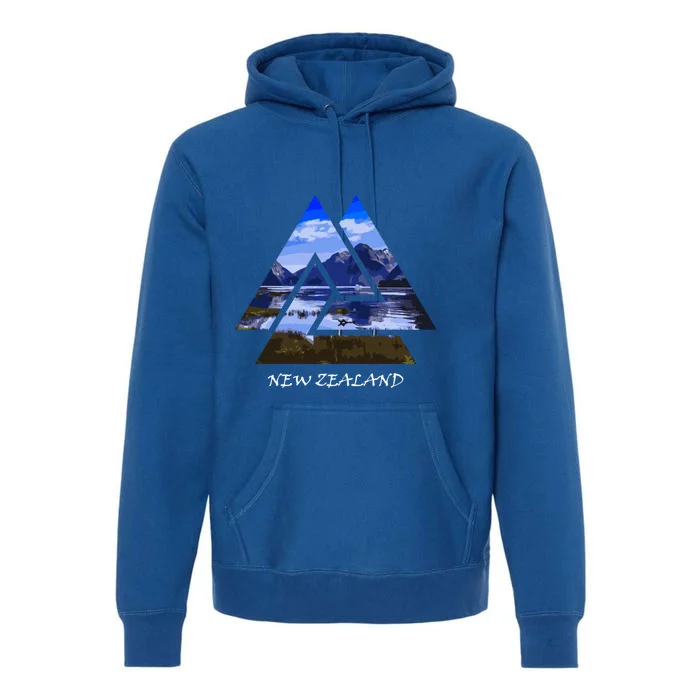 New Zealand Milford Sound Travel Gift Funny Gift Premium Hoodie