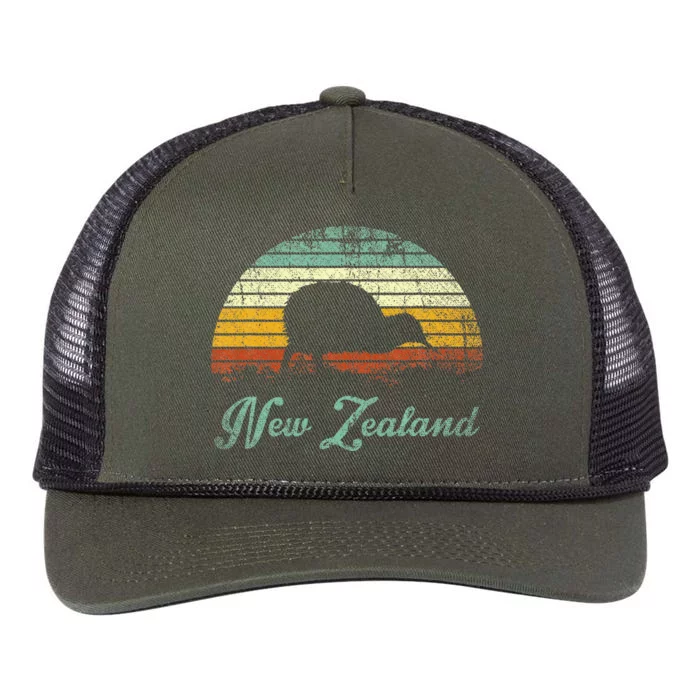 New Zealand Retro Rope Trucker Hat Cap