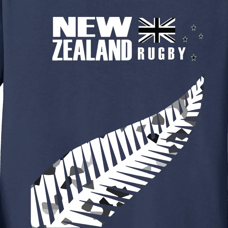 New Zealand Rugby Fan Haka Kids Long Sleeve Shirt