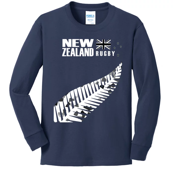 New Zealand Rugby Fan Haka Kids Long Sleeve Shirt