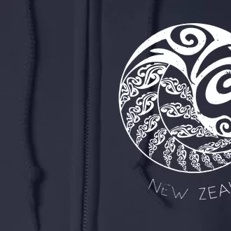 New Zealand Rugby Maori Inspired Kiwi Silver Fern Full Zip Hoodie