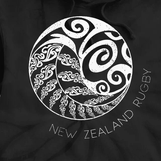 New Zealand Rugby Maori Inspired Kiwi & Silver Fern Tie Dye Hoodie