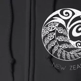 New Zealand Rugby Maori Inspired Kiwi & Silver Fern Full Zip Hoodie