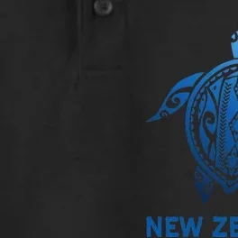 New Zealand Tribal Tattoo Blue Sea Turtle Souvenirs Dry Zone Grid Performance Polo