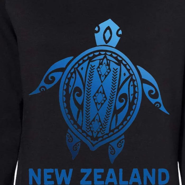 New Zealand Tribal Tattoo Blue Sea Turtle Souvenirs Womens California Wash Sweatshirt