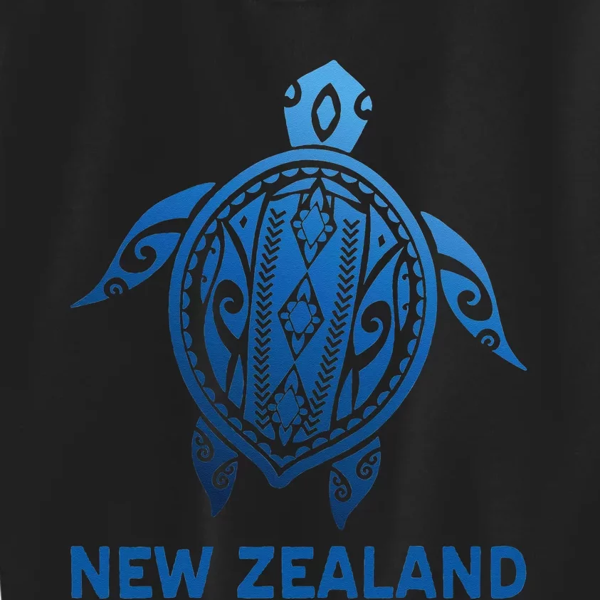 New Zealand Tribal Tattoo Blue Sea Turtle Souvenirs Kids Sweatshirt