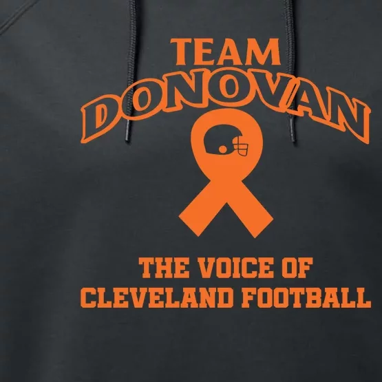 Nathan Zegura Wearing Team Donovan The Voice Of Cleveland Football Performance Fleece Hoodie