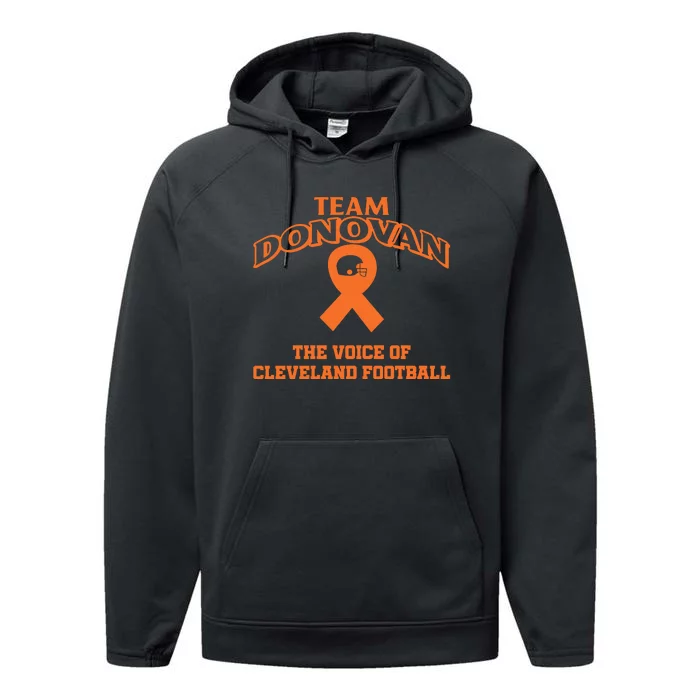 Nathan Zegura Wearing Team Donovan The Voice Of Cleveland Football Performance Fleece Hoodie