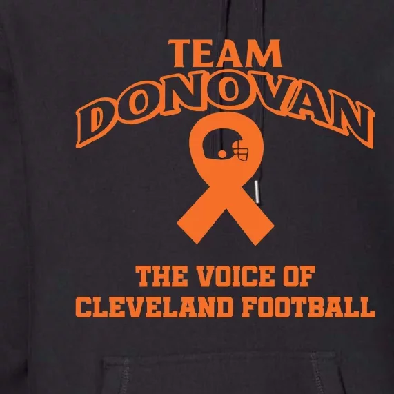 Nathan Zegura Wearing Team Donovan The Voice Of Cleveland Football Premium Hoodie