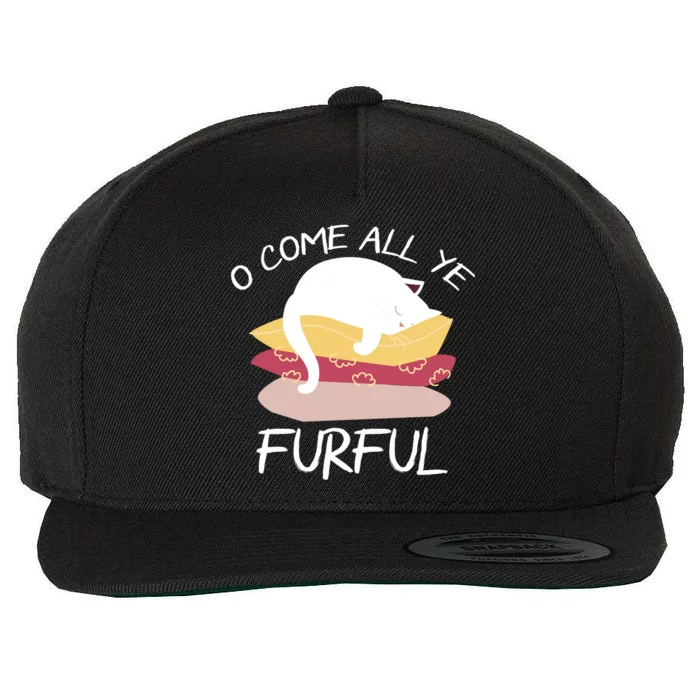 O Come All Ye Furful Wool Snapback Cap