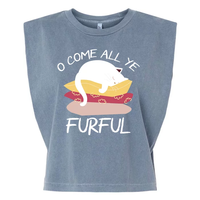 O Come All Ye Furful Garment-Dyed Women's Muscle Tee