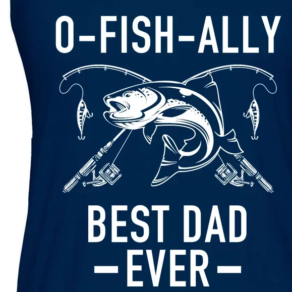 O-Fish-Ally Best Dad Ever Ladies Essential Flowy Tank