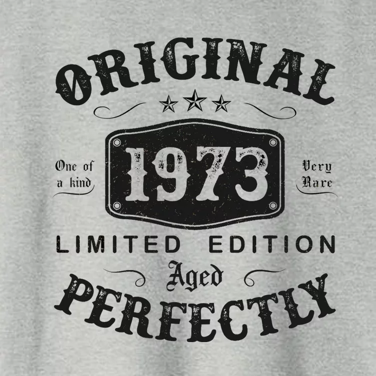 Original 1973 50 Years Old 50th Birthday Gifts Women's Crop Top Tee