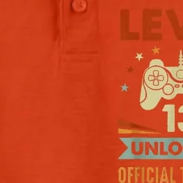 Officialnager 13th Birthday Level 13 Unlocked Dry Zone Grid Performance Polo