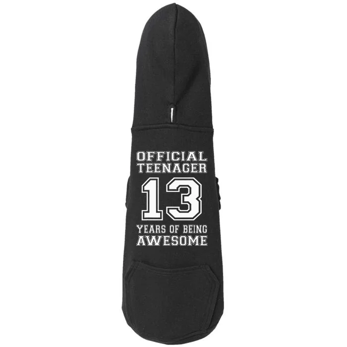 .O.fficial 13th Birthday Celebration Gifts for Teenagers Doggie 3-End Fleece Hoodie