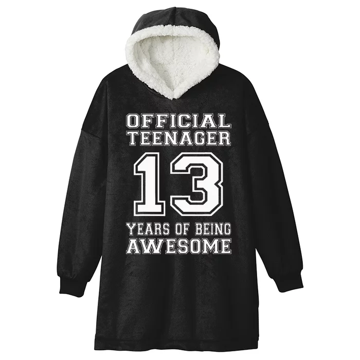 .O.fficial 13th Birthday Celebration Gifts for Teenagers Hooded Wearable Blanket