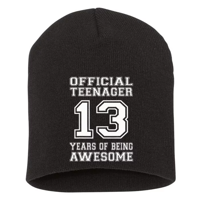 .O.fficial 13th Birthday Celebration Gifts for Teenagers Short Acrylic Beanie