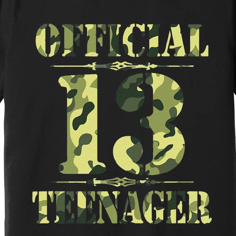 Officialnagern 13th Birthday Thirteen Camo Hunting Premium T-Shirt