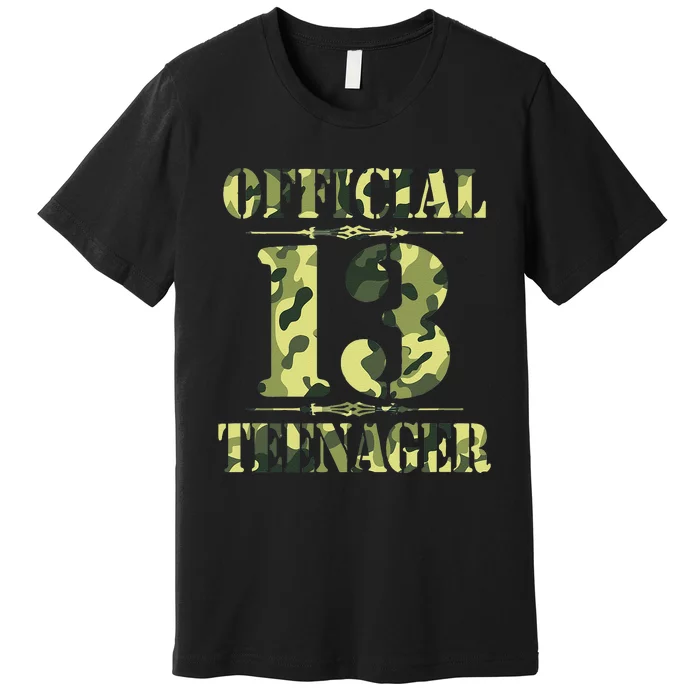 Officialnagern 13th Birthday Thirteen Camo Hunting Premium T-Shirt