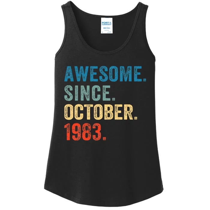 October 1983 Celebrating 40 Years old birthday Ladies Essential Tank