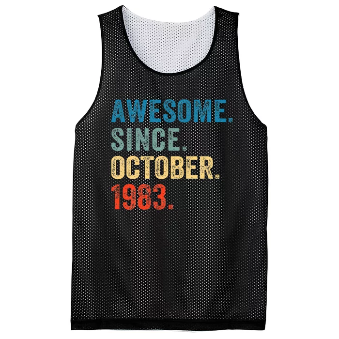 October 1983 Celebrating 40 Years old birthday Mesh Reversible Basketball Jersey Tank