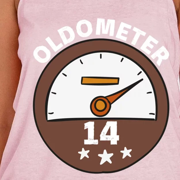 Oldometer 14 Gift Women's Knotted Racerback Tank