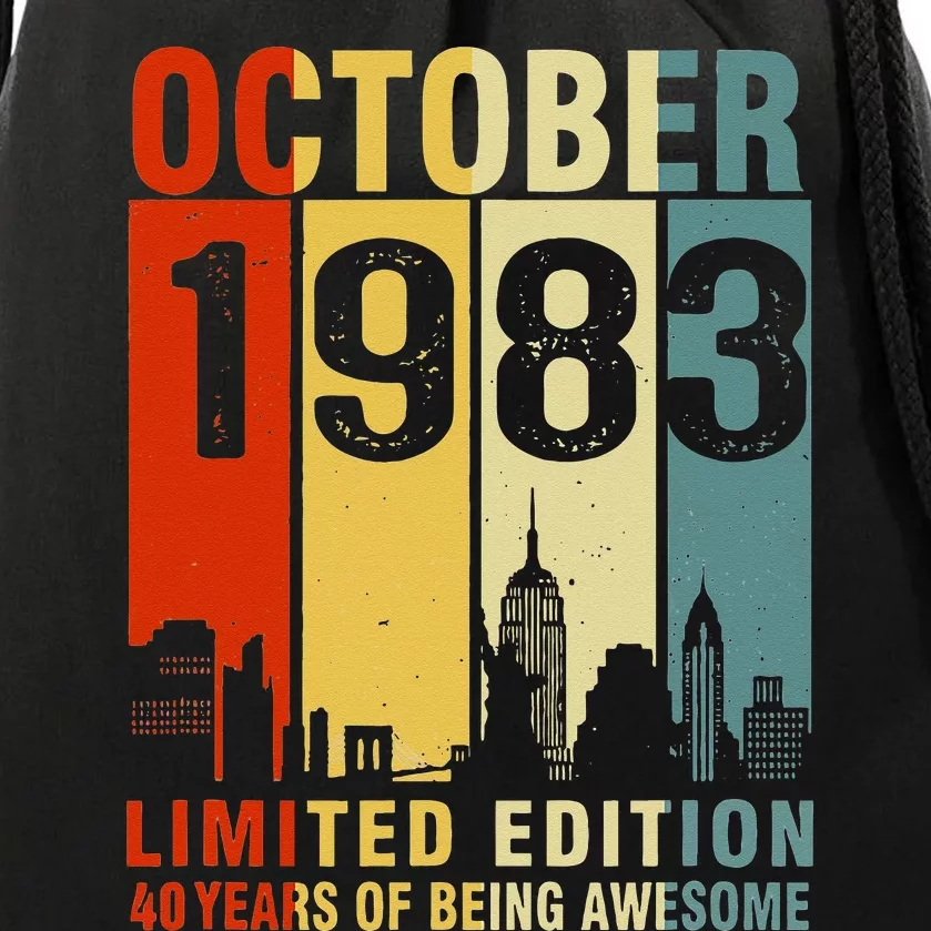 October 1983 Limited Edition 40 Years Of Being Awesome Drawstring Bag