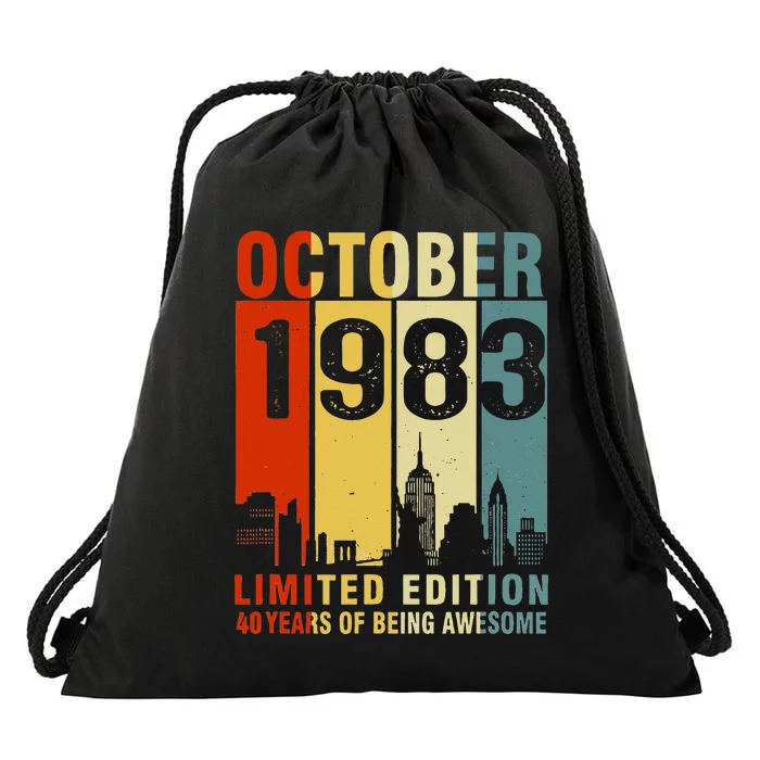 October 1983 Limited Edition 40 Years Of Being Awesome Drawstring Bag