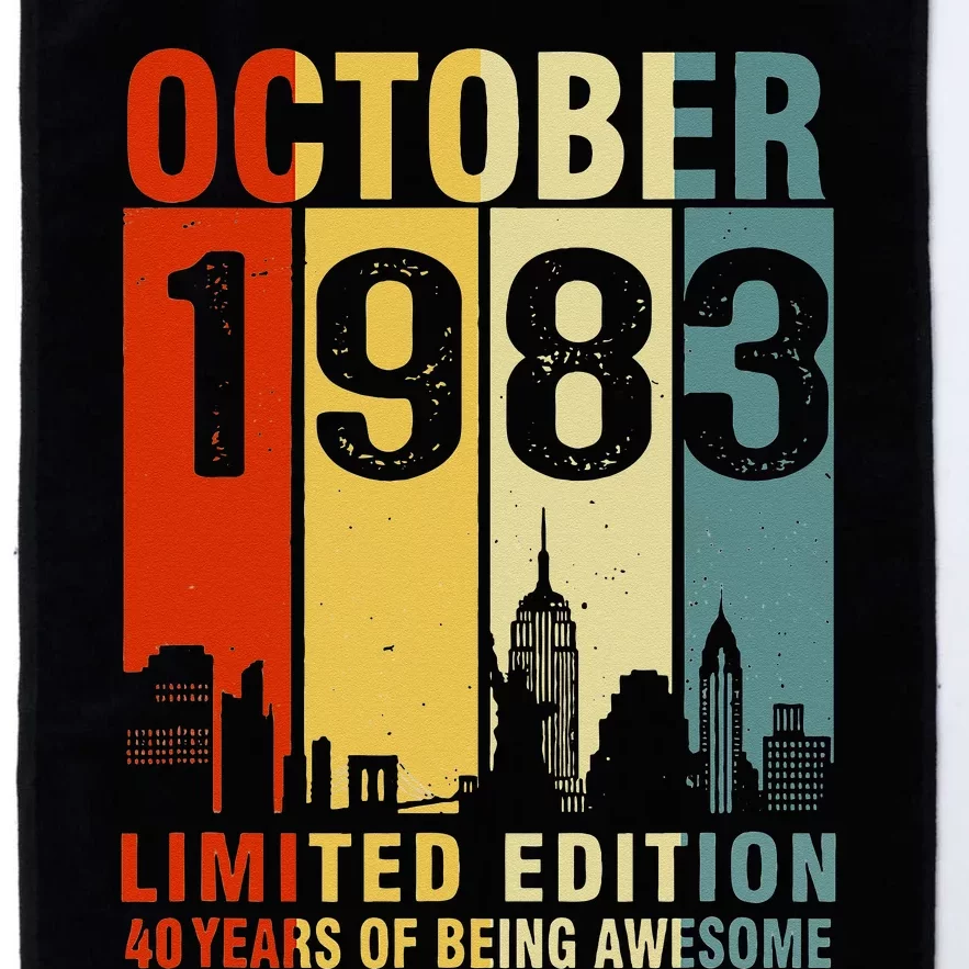 October 1983 Limited Edition 40 Years Of Being Awesome Platinum Collection Golf Towel