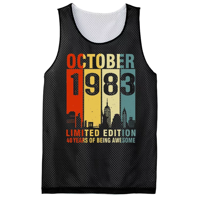 October 1983 Limited Edition 40 Years Of Being Awesome Mesh Reversible Basketball Jersey Tank