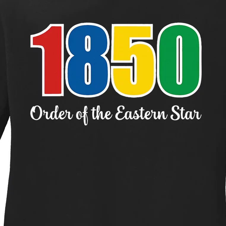 OES 1850 Number Order Of The Eastern Star Parents Day Ladies Long Sleeve Shirt