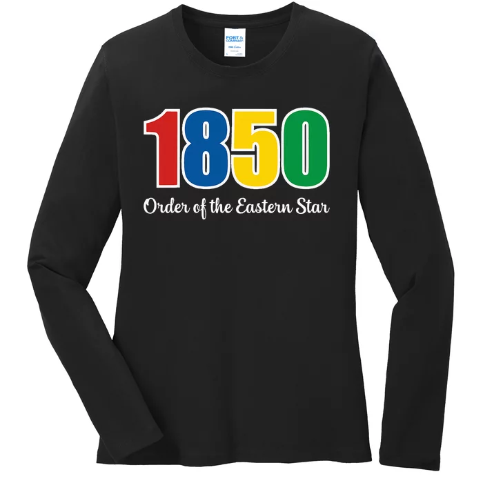 OES 1850 Number Order Of The Eastern Star Parents Day Ladies Long Sleeve Shirt