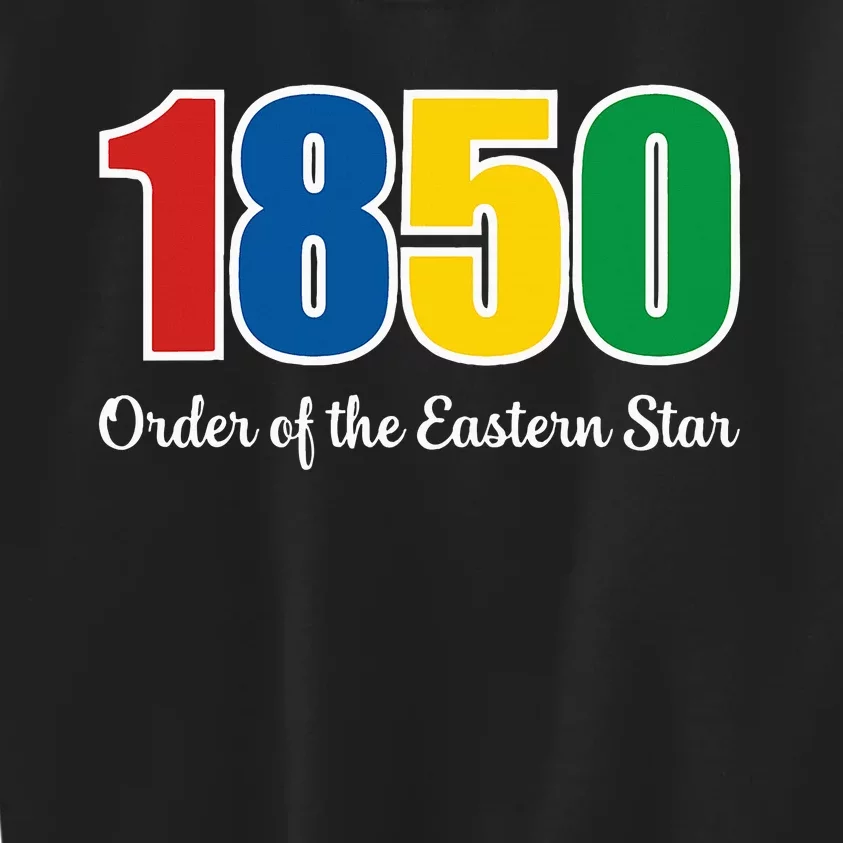 OES 1850 Number Order Of The Eastern Star Parents Day Kids Sweatshirt